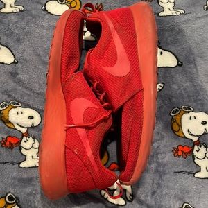 Red Nike Roche run shoes size 11